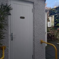 Gender-neutral loo (not accessible) at The Cocoa Tree Shop in Pittenweem