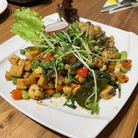 Thai style stir fried quinoa with tempeh   at The Green Room in Taipei