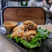 Spring roll is well made at The Green Room in Taipei