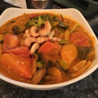 Spicy cashew curry at The Green Room in Taipei