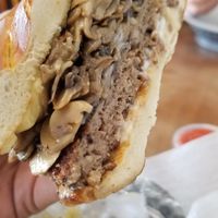 Mushroom and Smoked Gouda Impossible Burger at D'Angelo's in Bay City
