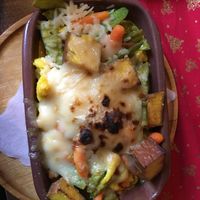 Tofu curry mit vegane käse at Herr Käthe in Torgau