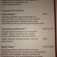 vegan option: vegetable curry with smoked tofu and soy creme at Herr Käthe in Torgau