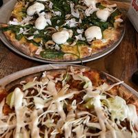 Two vegan thin crust pizzas. Super delicious! at Otomat in Antwerpen