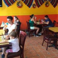 Indoor seating (has AC) at Bubby's Burritos in Jersey City