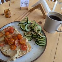 The one vegan option. Sigh at La Masa Panaderia in La Paz