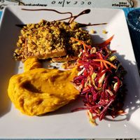 Tofu com crosra de broa. at Anastacia Delicatesses in Vila Do Conde