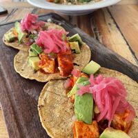 Tofu al pastor   at Aroma Isla in Isla Mujeres