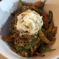 Rice bowl - so yummy   at Aroma Isla in Isla Mujeres