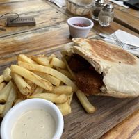 Falafel pita  at Aroma Isla in Isla Mujeres