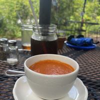 Red pepper soup  at The Pickled Palate in Mount Pleasant