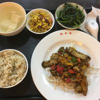 Fried King Oyster Mushroom : amazing ! at Guan Shi Yin Organic Lifestyle in Taichung