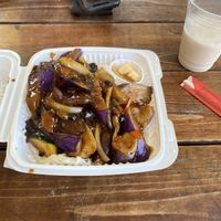 Black bean eggplant, enough for 2 full meals  at Uncle Tsang's Kitchen - Food Trailer in Portland