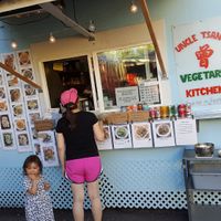 Excited to eat delicious veggy food. at Uncle Tsang's Kitchen - Food Trailer in Portland