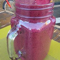 Strawberry fiels at Super Juice in Praia Da Rocha