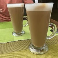 Oat milk lattes!  at Super Juice in Praia Da Rocha