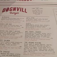 The vegan and vegetarian options at Dognvill Bar and Burger in Stavanger