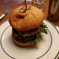 Vegan bean burger at Dognvill Bar and Burger in Stavanger