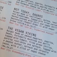 Menu at Dognvill Bar and Burger in Stavanger