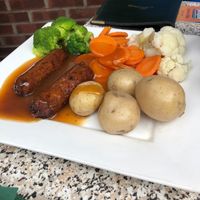 Veg Toad in the Hole at The Mulberry Cafe in Sheringham