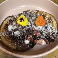 Vegan pancakes  at Farm Girl Cafe in West London