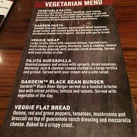 veg menu at Miller's Ale House in Jensen Beach