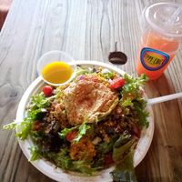 Loved the Buddha Salad. I chose cilantro/jalapeno for the hummus. at Hippy Chick Hummus in Frederick