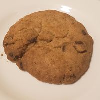 Olive oil cardamom chocolate chip cookie at Hippy Chick Hummus in Frederick