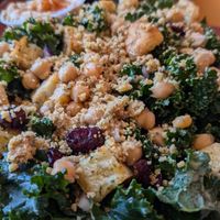 Kale Caesar -- bigger than it may appear in the photo and was enough to share at Hippy Chick Hummus in Frederick