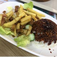 Pork chop rice set at Li Wei Vegetarian 笠维素食 in Northeast Singapore