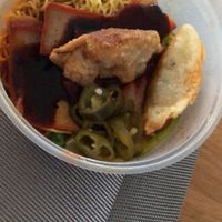 Wantan noodles at Li Wei Vegetarian 笠维素食 in Northeast Singapore