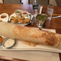 Plain dosa with red lentil  & coconut cream dip  at Veg-delight in Lilongwe
