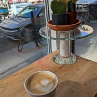 Cafe au lait at Leaves House | in Montreal