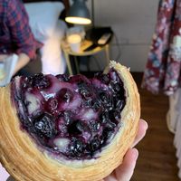 Vegan blueberry danish  at Leaves House | in Montreal