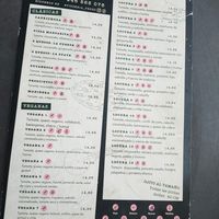 Menú at Pizzeria Trozo in Bilbao