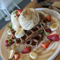 Waffles at Fitz Cafe in Wagga Wagga