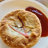 Lentil and mushroom pie at Heritage Pies & Pastries in Goolwa