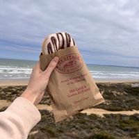 Vegan doughnut   at Heritage Pies & Pastries in Goolwa