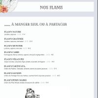 Menu with vegan/vegetarian optionns  at L'UniVert in Saint-paul