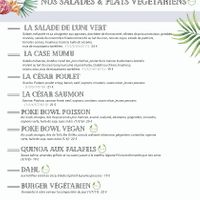 Menu with vegan/vegetarian options   at L'UniVert in Saint-paul