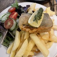 Tofish and chips  at No 18 Cafe in Swansea