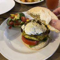 Double cheese burger  #Veganuary at No 18 Cafe in Swansea