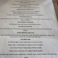Breakfast menu  at No 18 Cafe in Swansea