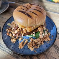 Hash brown stack.  at No 18 Cafe in Swansea