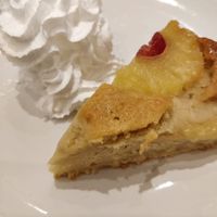 Pineapple upside down cake  at No 18 Cafe in Swansea