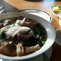 V Pho and iced coffee at An Nguyen Vegan in Canberra