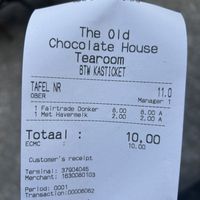 bill  at The Old Chocolate House in Bruges