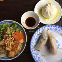 dumpling, spring rolls , rice noodles  at Nhat Da in Hoi An