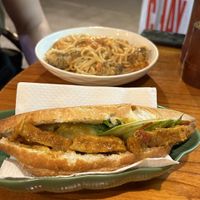 Banh mi and vegan Spaghetti   at Nhat Da in Hoi An