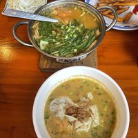 Mushroom hot pot & dumpling soup   at Nhat Da in Hoi An